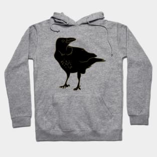 Crow in Black Hoodie